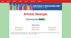 Desktop Screenshot of birthdaymessages.net